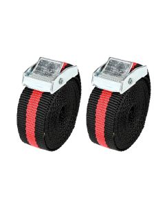 004811 Spanband 2.5 mtr x 25 mm zwart/rood 2 dlg