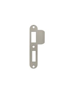INTERSTEEL Sluitplaat 127x23x1,5mm tbv 55pc SKG sluitkom 950801 afgerond met korte lip, DIN links rvs