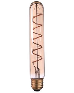 012713 LED lamp buis fila spir t30 4W E27 amb 30 x 185 mm dimbaar