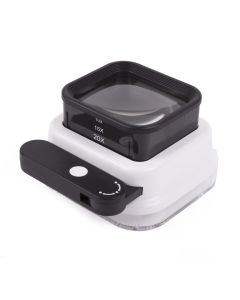 012935 Loupe 4 x LED + 4 x UV met uitschuifbare lens