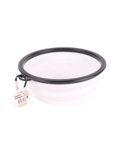 013556 Dierenvoerbak opvouwbaar 19 cm wit