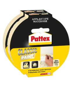 014170 Pattex afplaktape classic paint 30 mm x 50 mtr 2 dlg