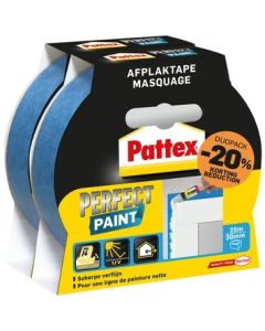 014171 Pattex afplaktape perfect paint 30 mm x 25 m 2 dlg