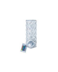 014434 LED Tafellamp oplaadbaar kristal + afstandbediening