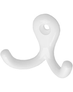 Hermeta HANDDOEKHAAK DUBBEL WIT (0560-79E)