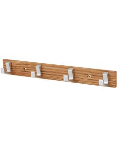 Hermeta HANDDOEKREK 4-HAAKS HOUT - ALUMINIUM (0654-36)
