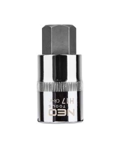 NEO Inbusdop H17, 55mm 1/2 aansluiting, S2 Staal, TUV M+T