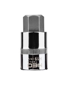 NEO Inbusdop H19, 55mm 1/2 aansluiting, S2 Staal, TUV M+T