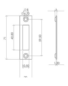 Mauer  101 sl.pl. rond RVS Ls/Rs