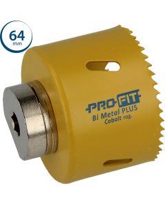 ProFit BiMetal PLUS gatzaag 64 mm met regelmatige vertanding.