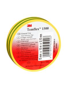 3M Temflex™ TEMFLEX 1500 Yellow/Green 20m x19mm