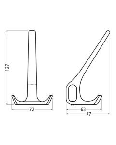 Hermeta HOED/JASH.DUB.GARDELUX-1 ZWART (1230-70E)