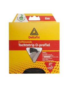 TOCHTSTRIP O-PROFIEL EPDM ZWART