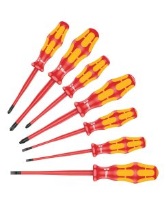 Wera 160 ISS/7 SCHROEVENDRAAIERSET KRAFTFORM PLUS SERIE 100. MET GEREDUCEERDE KLINGDIAMETER ALSMEDE GERIN