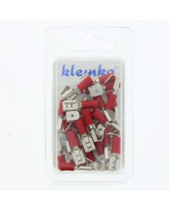 KLEMKO Blister verpakte Geïsoleerde Vlakstekerhuls+tab 6,3mm voor 0