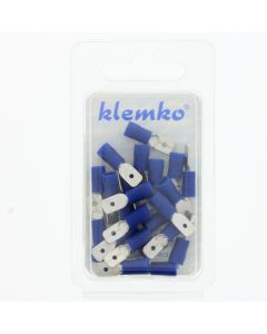 KLEMKO Blister verpakte Geïsoleerde Vlaksteker 6,3x0,8mm voor 1,5-2