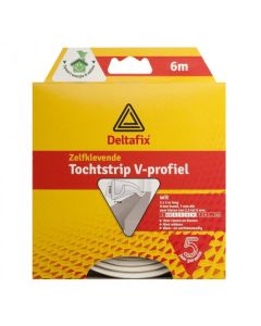 TOCHTSTRIP V-PROFIEL EPDM WIT  