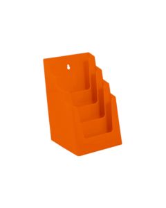 Folderhouder meervoudig 4 vaks A5 oranje