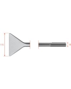 Rotec SDS-MAX Spadebeitel  115x350mm