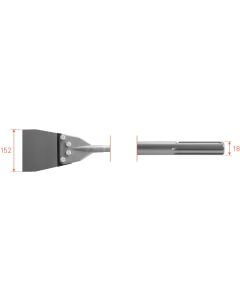 Rotec SDS-MAX Spachtelbeitel  152x635mm
