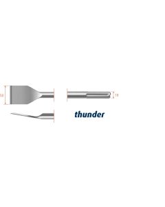 Rotec SDS-MAX Spadebeitel Thunder (dun) gebogen  50x380mm