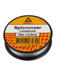 NYLON SNOER TRANSPARANT 0.3 MM DIK / 25 MTR LANG