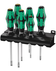 Wera 334/355/6 SCHROEVENDRAAIERSET KRAFTFORM PLUS LASERTIP + HOUDER, 6 -DELIG