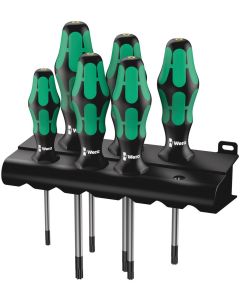 Wera 367/6 TORX® BO KRAFTFORM PLUS TORX® BO-SCHROEVENDRAAIERSET + HOUDER, 6 -DELIG