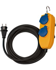 Brennenstuhl Bouwplaatsen-kabel IP54 met contactdozenblok 5m zwart H07RN-F 3G1,5