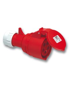 PCE Koppelcontactstop CEE 16A-400V 5P - IP44 - 6h - rood