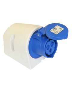 PCE WCD opbouw CEE 16A - 230V 3P - IP44 - 6h - blauw