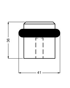 Hermeta DEURBUFFER VLOER MAT ZWART (4735-18)