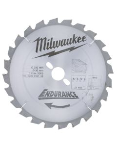 Milwaukee Cirkelzaagblad afkortzaagmachine 250 x 30 mm (24 tanden)