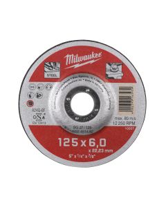 Milwaukee 4932451482 Metaalafbraamschijven, contractor series SG 27 / 125 x 6 x 22 mm Contractor series - 25 pcs