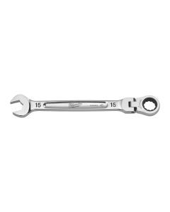 Milwaukee 4932480188 MAXBITE™ Ringratel-steeksleutel Flex Maxbite Flex Head Ratcheting Spanner - Metric - 15 mm