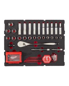 Milwaukee 4932480716 Foam Inlay doppenset 1/2'' PACKOUT™ 1/2" Ratchet and Socket and Hex Key Set Foam Insert