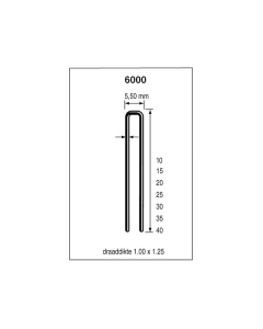 Dutack Nieten 6000 15 mm. verzinkt