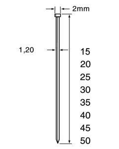 Dutack Fasteners SKN1,2x50mm Rvs