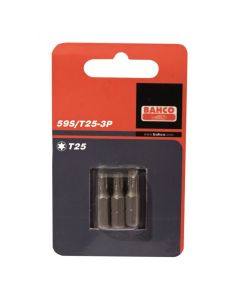 BAHCO X3 BITS T25 25MM 1/4"DR STAND.