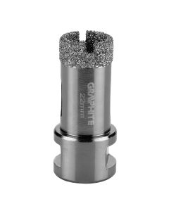 GRAPHITE 55H306 Diamantboor 22mm, M14 met Koeling wax