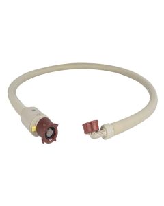 Nedco BV Aanvoerslang 20-60 atm. 1,5meter, met waterstop, kopp.recht 3/4"-kopp.haaks 3/4", PVC grijs