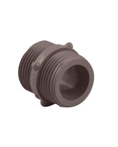 Nedco BV Dubbele nippel 3/4"bu x 3/4"bu, ABS, grijs