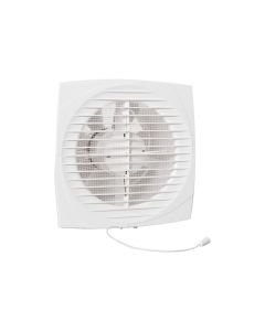 Eurovent ventilator Badkamer/Keukenventilator DV 150 ABS, kunststof wit