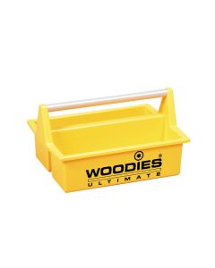 Woodies Ultimate draagkist geel leeg handgreep, bedrukking en etiket
