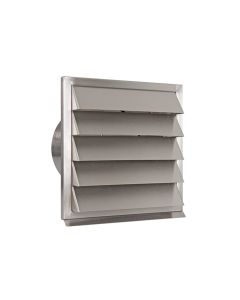 Nedco BV RVS buitenrooster Eco+ 180mm vaste lamellen en terugslagklep