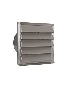 Nedco BV RVS buitenrooster Eco+ 200mm vaste lamellen en terugslagklep