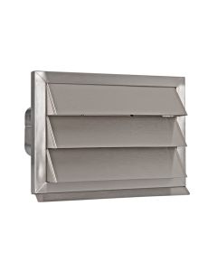 Nedco BV RVS buitenrooster Eco+ 169x77mm vaste lamellen en terugslagklep