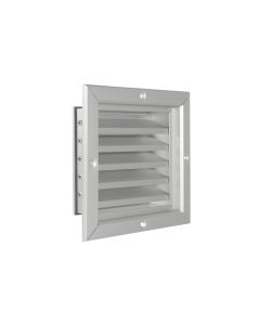 Nedco BV Aluminium gevelrooster 150x150mm met vaste lamellen geanodiseerd