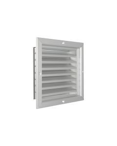 Nedco BV Aluminium gevelrooster 200x200mm met vaste lamellen geanodiseerd