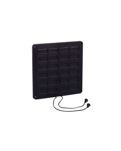 Nedco BV Afsluitbaar ventilatierooster 200x200mm met gaas PS, kunststof bruin